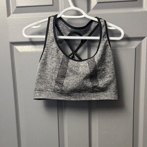 Athletic Works Gray Sports Bra with Black Accents